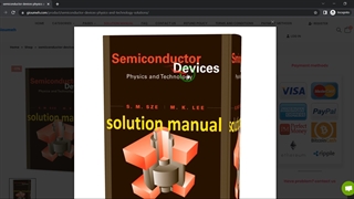 semiconductor devices physics and technology 3rd edition Simon M. Sze solutions manual pdf