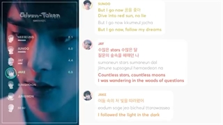 لاین آپ آهنگ given taken از enhypen