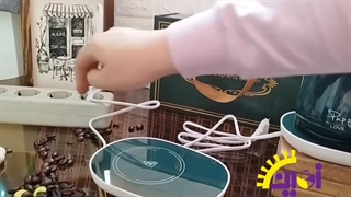 ماگ هیتردار طرح دار همراه با صفحه گرمکن برقی