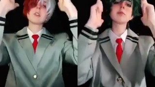 کاسپلی شوتو تودوروکی و میدوریا ایزوکو ⁦(⁠ ⁠˘⁠ ⁠³⁠˘⁠)⁠♥⁩مدرسه قهرمانانه من