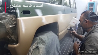 نقاشی کوره ای خودرو های کلاسیک پاترول در مجموعه خدمات خودرویی تکنوروژ 09125347336