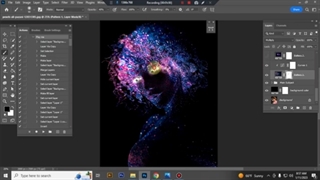 فیلم آموزش اکشن فتوشاپ افکت هنری کهکشان