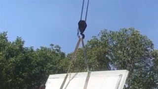 نصب شیشه استخر روباز پروژه دماوند