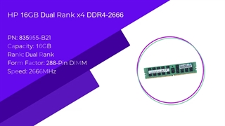 رم سرور اچ پی HP 16GB Dual Rank x4 DDR4-2666