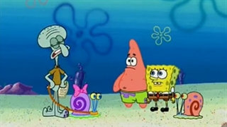 کارتون باب اسفنجی باب اسفنجی معلم حلزونهش در مسابقه حلزون ها