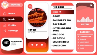 ورژن بی کلام آهنگ Kick it از NCT 127