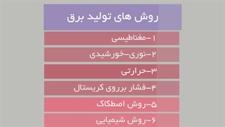 درس دوم (روش های تولید برق)