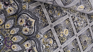 فرش 700 شانه - طرح نبات دودی با تراکم 2550 آکریلیک