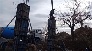 قسمت ۷ : اجرای ستون های سقف اول