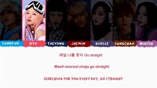 SMTOWN - JET (Eunhyuk, Hyo, Taeyong, Jaemin, Sungchan, Giselle, Winter) Color Coded Lyrics