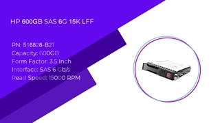 هارد سرور اچ پی HP 600GB 6G SAS 15K LFF با پارت نامبر 516828-B21