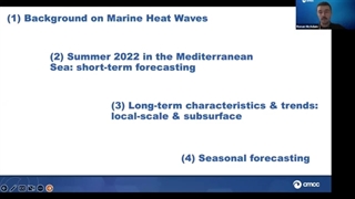 Monitoring and forecasting marine heat waves