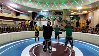 کباده کشی ورزشکاران زورخانه حیدریه امیرالمؤمنین علیه السلام کرمانشاه  بهمن ۱۴۰۱