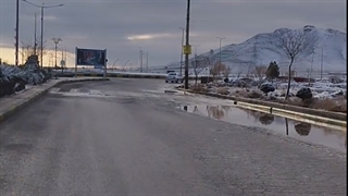 بارش برف و باران و روز بعد آن در خواف شریف مورخ 21 بهمن 1401