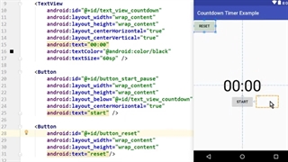 برنامه نویسی اندروید : تایمر معکوس با قابلیت شروع ، توقف و ریسیت