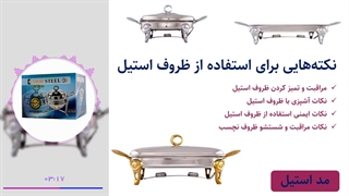 نکته‌هایی برای استفاده از ظروف استیل
