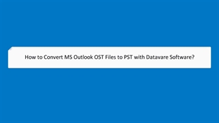 DataVare OST to PST converter Software