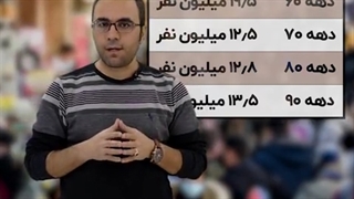 نمودار سیر نزولی نرخ آمار میزان تولد نوزاد در دهه‌های ۶۰ تا ۹۰ کشور !