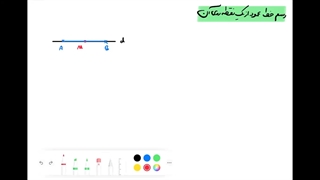 رسم خط عمود بر یک خط از نقطه ای روی آن