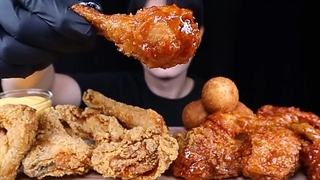후라이드치킨 양념치킨 치즈볼 치킨 먹방ASMR MUKBANG FRIED CHICKEN & CHEESE BALL チキン チーズボール eating sounds