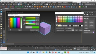 آموزش تری دی مکس 3 | انتخاب نام و رنگ ابجکت