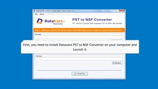 DataVare PST to NSF Converter tool