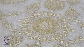 فرش 700 شانه - طرح ماهرو طلاکوب فیلی با تراکم 2550 آکریلیک