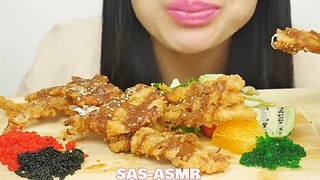 ASMR DEEP FRIED SOFT SHELL CRAB + TOBIKO EGGS (EXTREME CRUNCH EATING SOUNDS) No Talking | SAS-ASMR