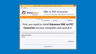 DataVare EML to PST converter software