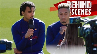 روز رسانه ای بارسلونا با لواندوفسکی, گاوی, کونده, آرائوخو و رافینیا (پیش از الکلاسیکو)