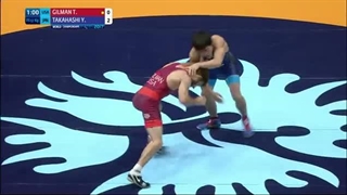 GOLD FS - 57 kg: Y. TAKAHASHI (JPN) df. T. GILMAN (USA) by VPO, 6-0