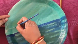 نقاشی روی بشقاب های یکبارمصرف