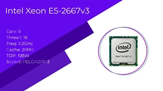 پردازنده Intel Xeon E5-2667v3