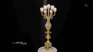 شمعدان تزئینی جدید پارس لوستر فراهانی 8 شعله