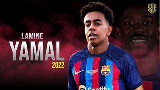 مهارت و تکنیک لامینه یامال بازیکن 15 ساله بارسلونا (2022/23)