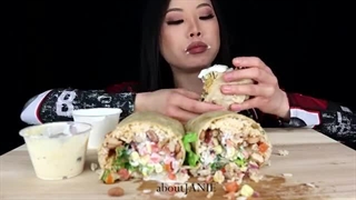 ASMR LOADED CHIPOTLE BURRITO MUKBANG #chipotle #eatingsounds #saucy