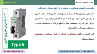 تیپ‌های مختلف کلید مینیاتوری