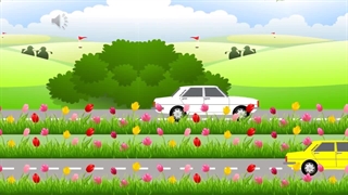 انیمیشن حرکت وسایل نقلیه در جاده با پاورپوینت