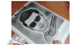 طراحی چهره مهدی احمدوند کاری از زهرا کریمی