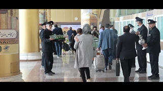 استقبال از زائرین در فرودگاه هاشمی نژاد مشهد
