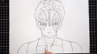 how to draw AKAZA Easy | Demon slayer