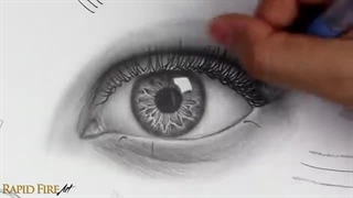 آموزش نقاشی یک چشم واقعی - گام به گام