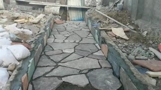 اجرای سنگ لاشه سنگ مالون سنگ کوهی