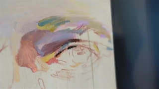 Eye painting pastel