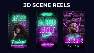 پروژه آماده افترافکت استوری موشن ترند نئونی