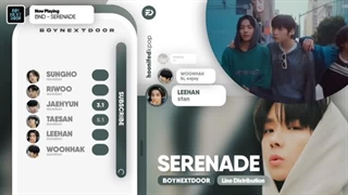 لاین آپ آهنگ serenade از boy next door