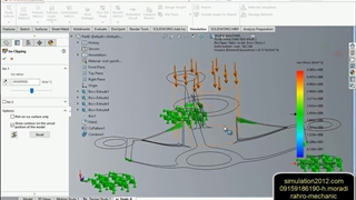 آموزش تحلیل بارگذاری نیرو در سیمولیشن سالیدورک