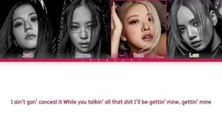 لیریک آهنگ TALLY بلک پینک (color coded lyrics)