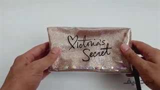 کیف لوازم آرایش طلقی مکعبی - اکلیلی رزگلد