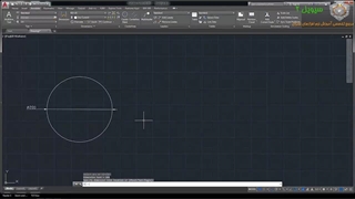 رسم دایره با قطر در اتوکد